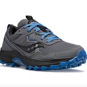 Sz 8 Saucony Women's Gray and Blue Trail Running Shoes GTX